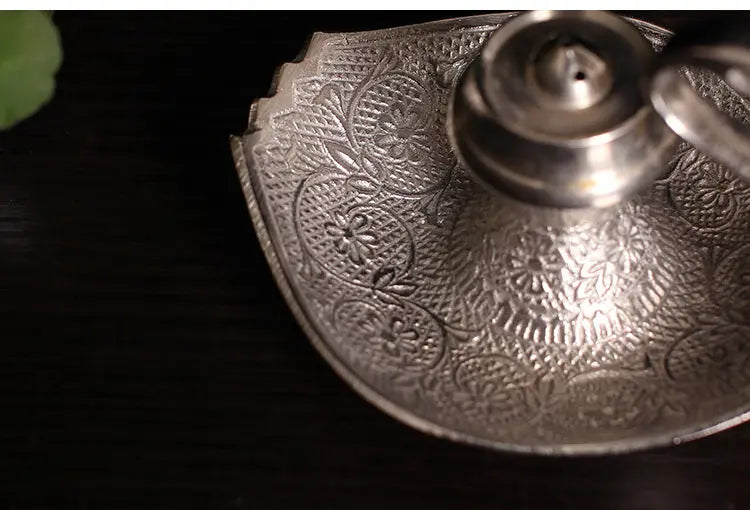 Silver Swan Incense Holder – Hand-Carved Copper Radiate Pure Positivity
