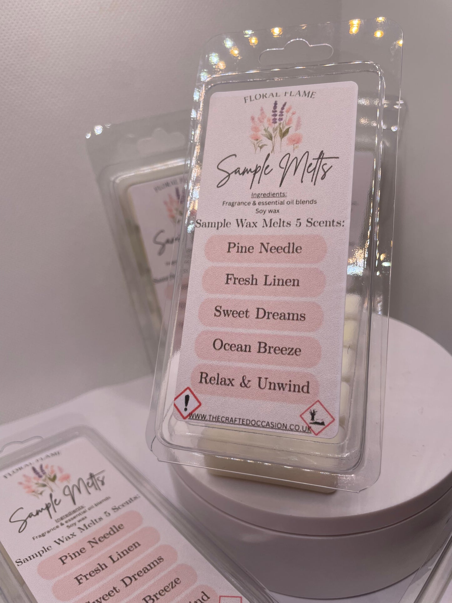 Sample Wax Melts – 5 Scent Collection (Clamshell)