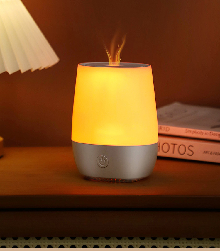 Mini Natural Oil Diffuser | Compact Flame Ultrasonic Humidifier for Desk & Bedroom