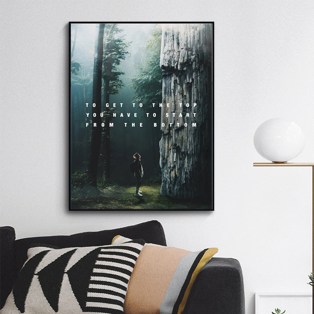 Modern Inspirational Quote Canvas Print — Minimalist Wellness Wall Art