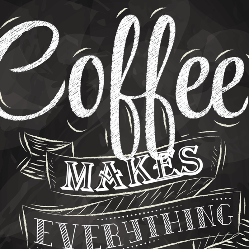 Impression d'art mural Citation sur le café – Affiche sans cadre