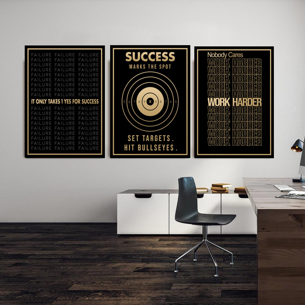 Success Mindset Canvas Print — Business Inspirational Quote Wall Art