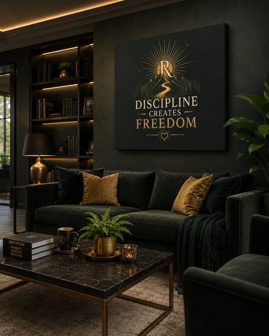 La discipline crée la liberté — Toile murale de motivation