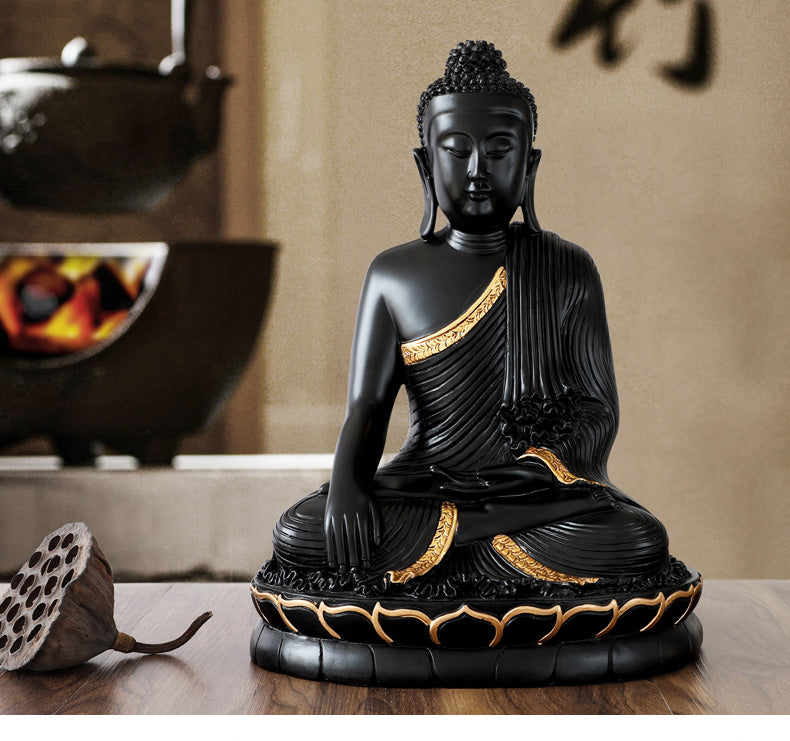 Statue de Bouddha Shakyamuni – Décoration d'intérieur en résine