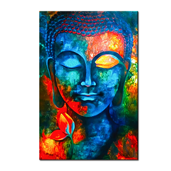 Gott Buddha Wandkunst-Leinwand – Moderne buddhistische Gemälde, spirituelle Leinwanddrucke, Buddhismus Poster für die Wanddekoration