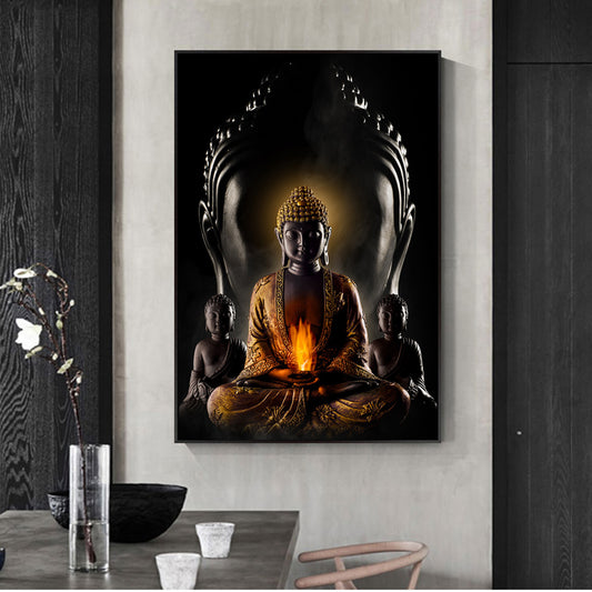 Peinture murale Bouddha – Toiles bouddhistes modernes, impressions sur toile spirituelles, affiches bouddhistes pour la décoration murale