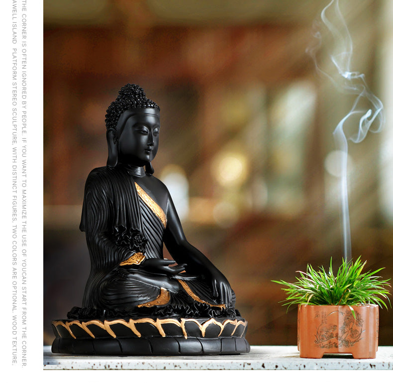 Statue de Bouddha Shakyamuni – Décoration d'intérieur en résine
