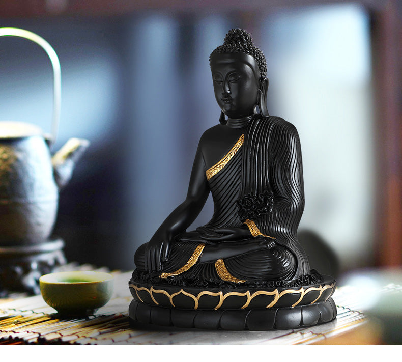 Statue de Bouddha Shakyamuni – Décoration d'intérieur en résine