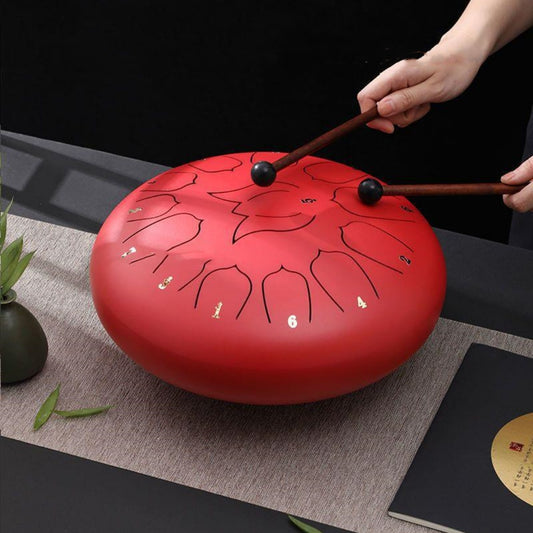 Tambour à langue en acier de 6 pouces – Instrument de méditation zen en do