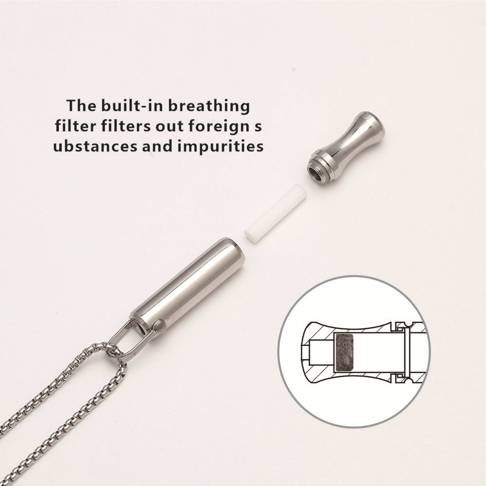 Collier de respiration pour l'aromathérapie – Pendentif anti-stress pleine conscience