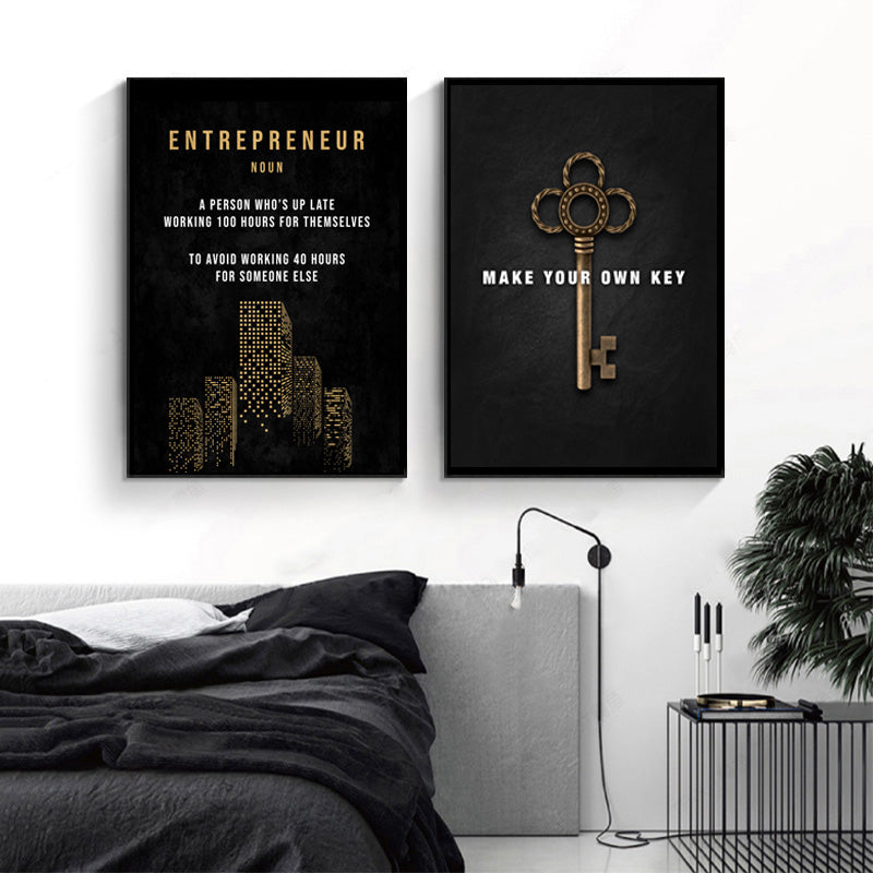 Success Mindset Canvas Print — Business Inspirational Quote Wall Art