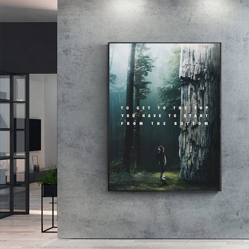 Modern Inspirational Quote Canvas Print — Minimalist Wellness Wall Art