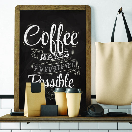 Impression d'art mural Citation sur le café – Affiche sans cadre