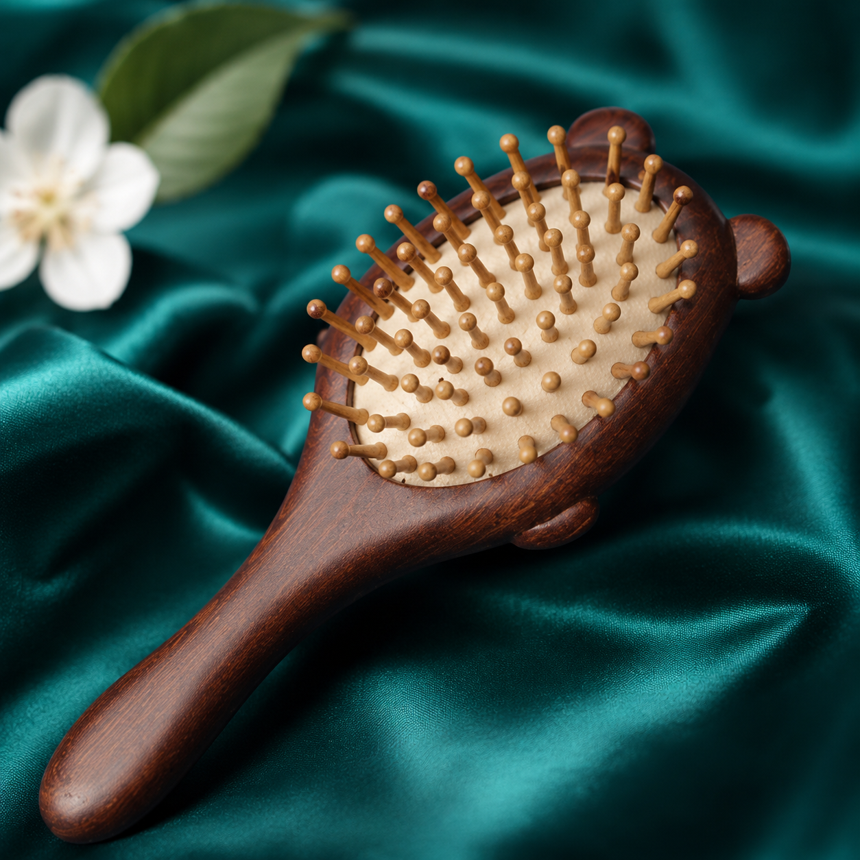 Wooden Massage Comb & Boar Bristle Brush | Airbag Scalp Massager for Women