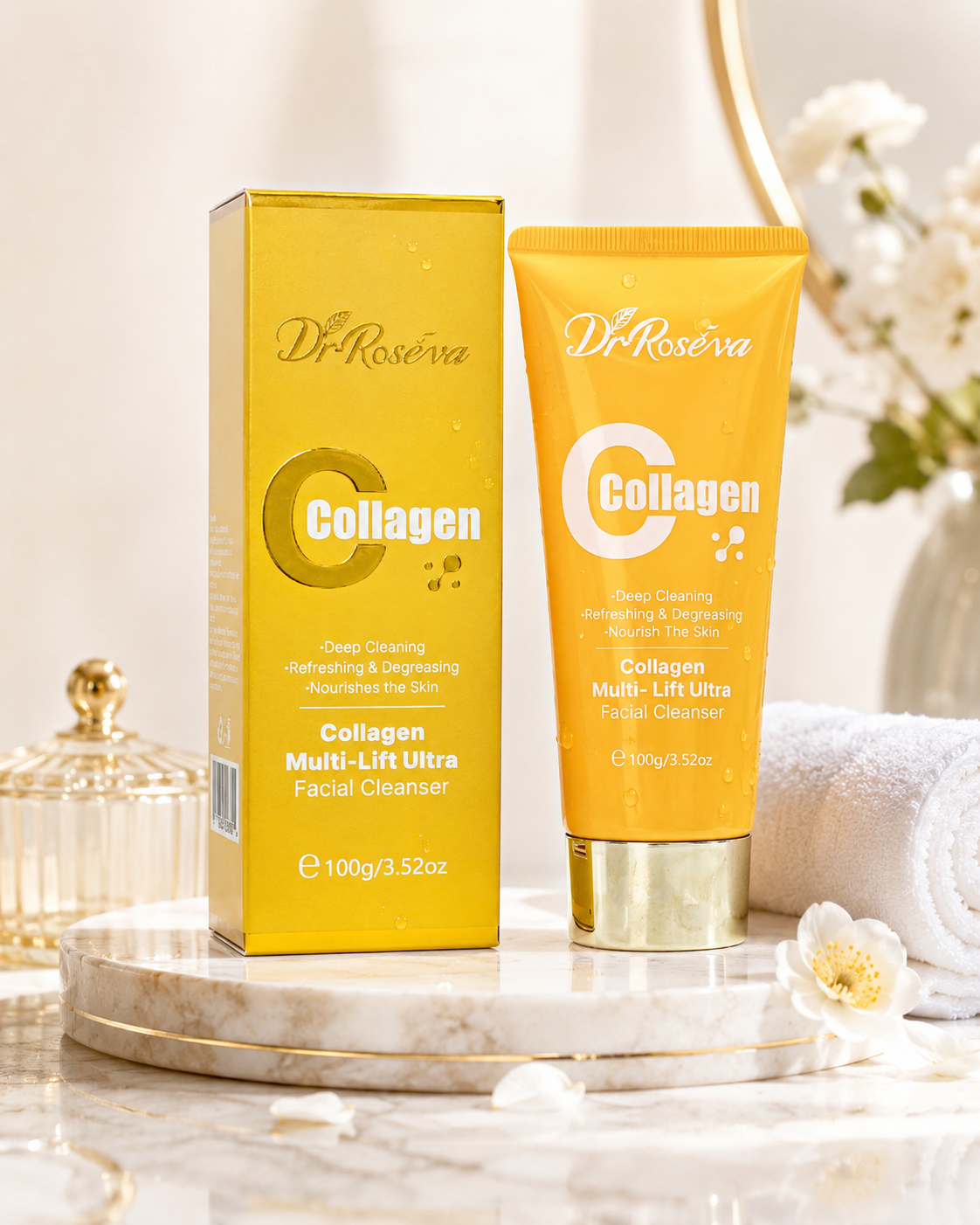 Collagen Skin Care Set | Hydrating Serum, Exfoliating & Anti-Wrinkle 7-Piece Routine