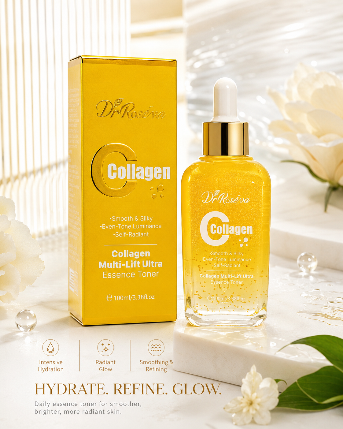 Collagen Skin Care Set | Hydrating Serum, Exfoliating & Anti-Wrinkle 7-Piece Routine