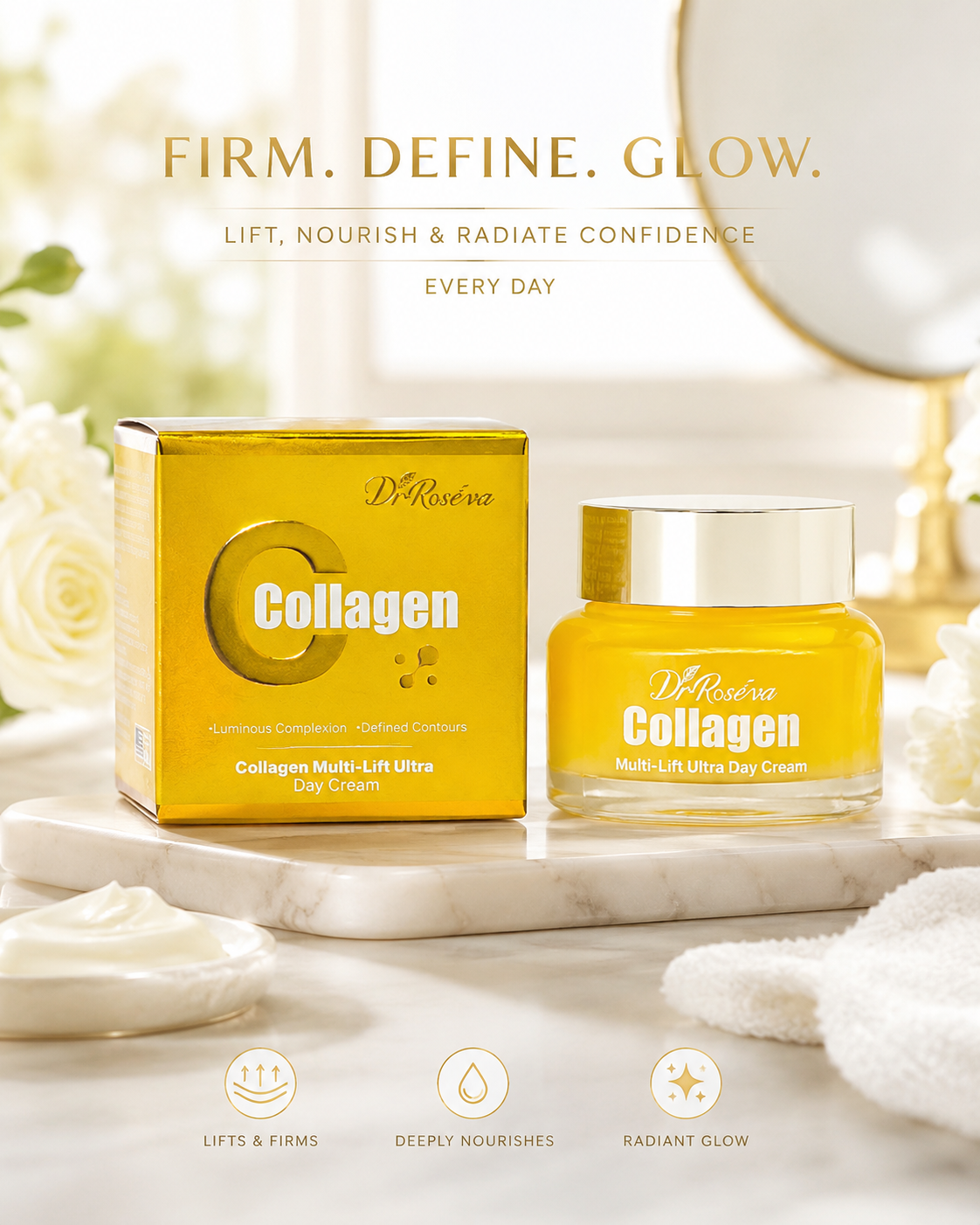 Collagen Skin Care Set | Hydrating Serum, Exfoliating & Anti-Wrinkle 7-Piece Routine
