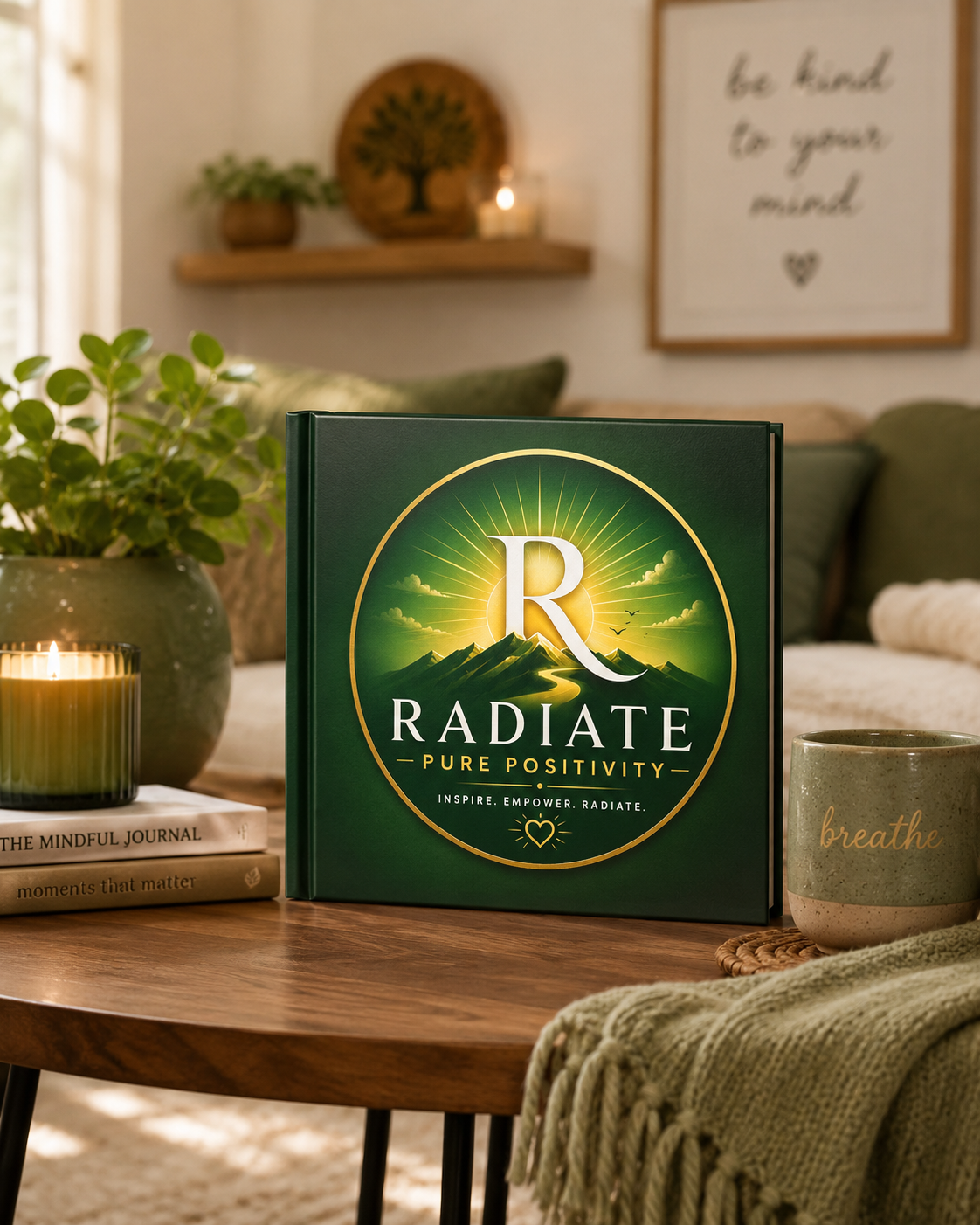 Hardcover Photo Book — "Radiate: Pure Positivity" Inspirational Keepsake