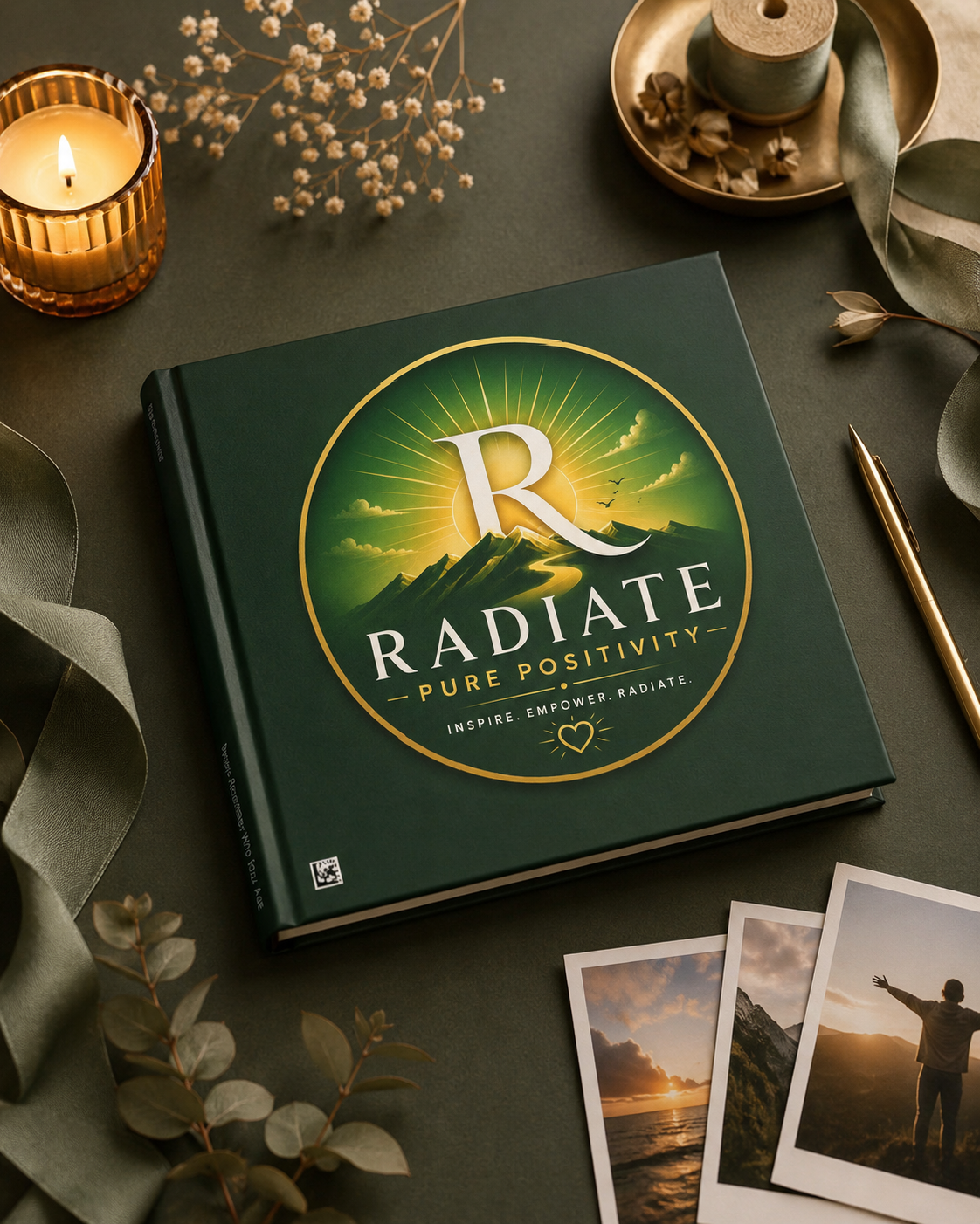 Hardcover Photo Book — "Radiate: Pure Positivity" Inspirational Keepsake