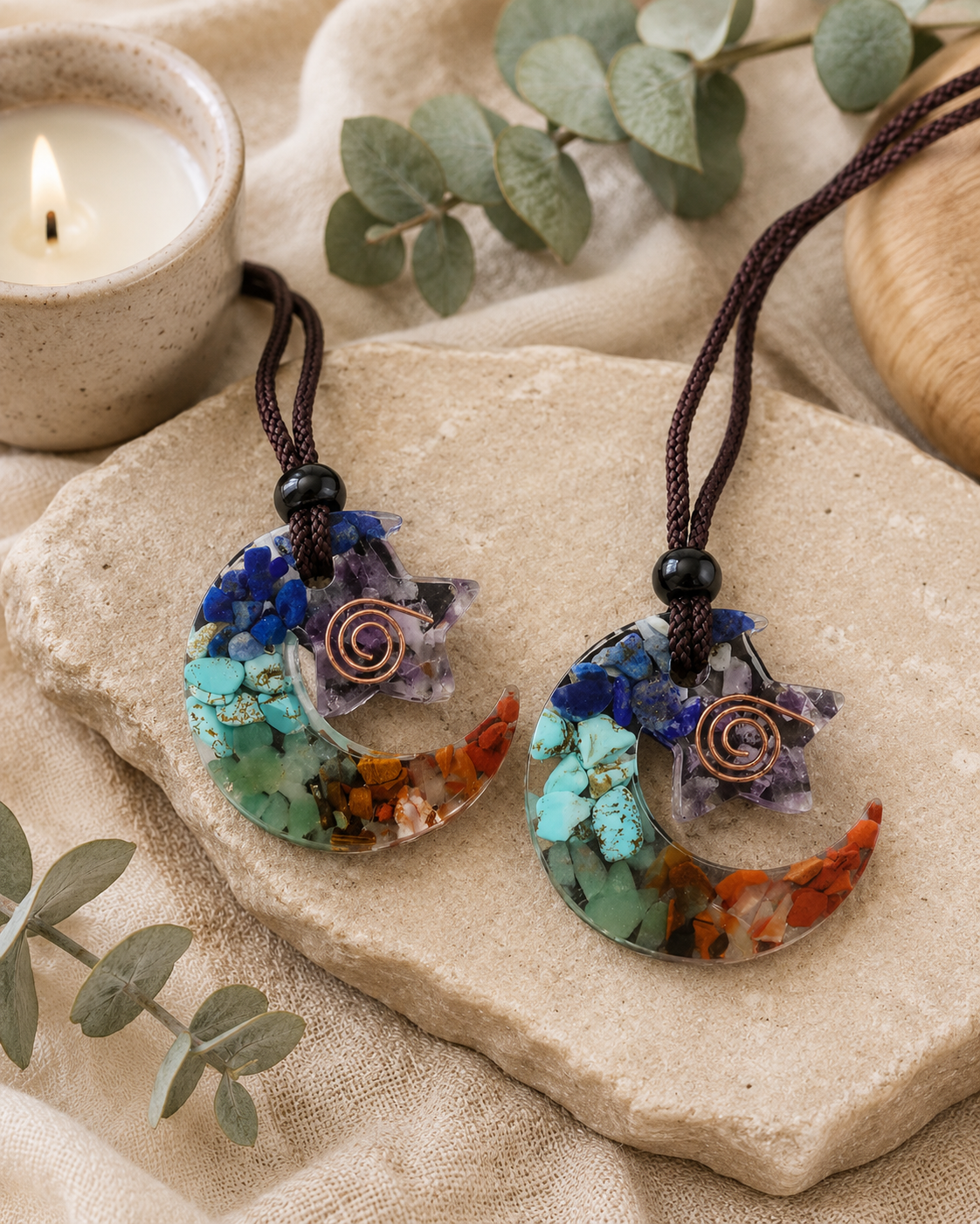 Meditation Seven Chakra Reiki Pendant