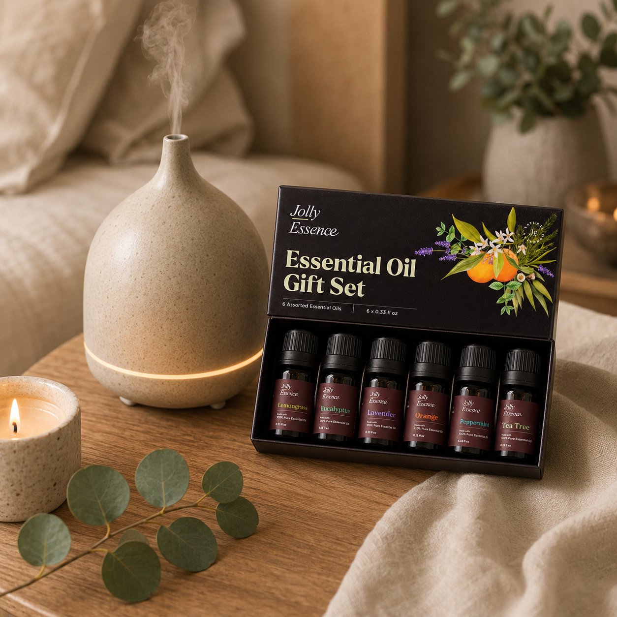 6-Piece Essential Oil Gift Set – Lavender & Aromatherapy