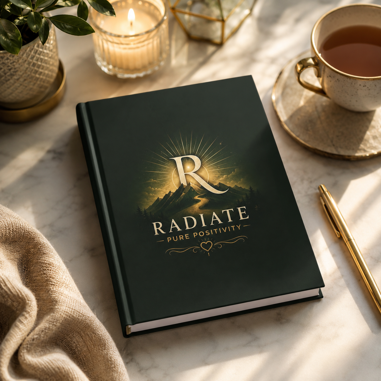 Rayonnez de pure positivité – Carnet et cahier mat à couverture rigide
