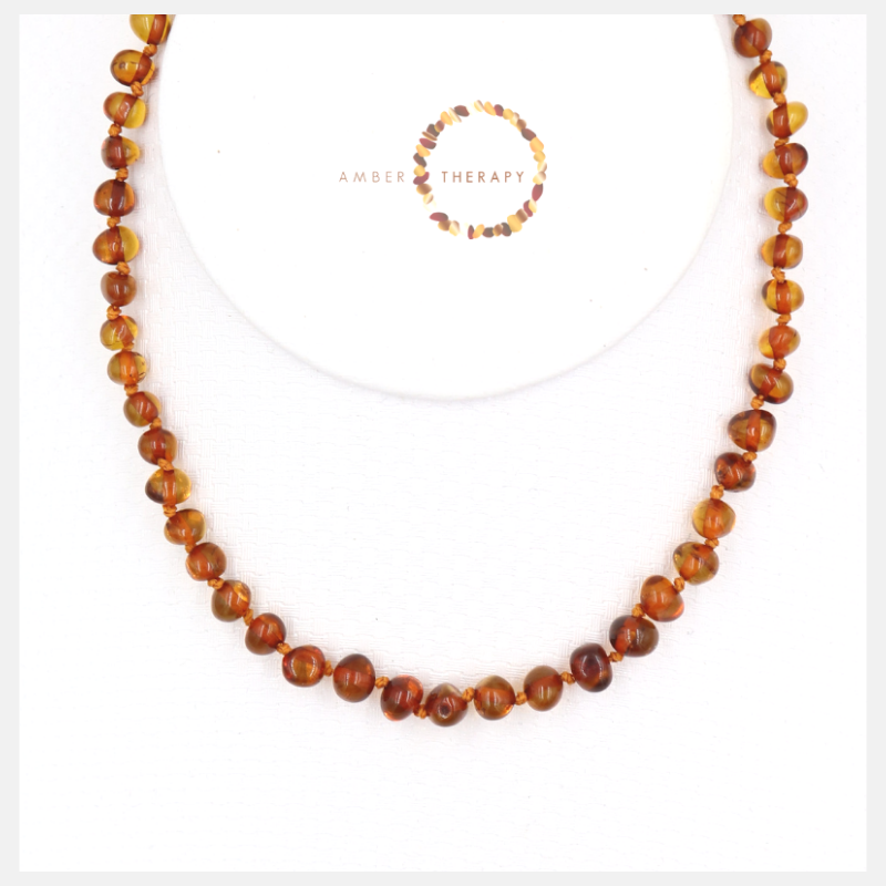 Toffee Amber Necklace | Genuine Baltic Amber Necklace | Warm Honey Tone