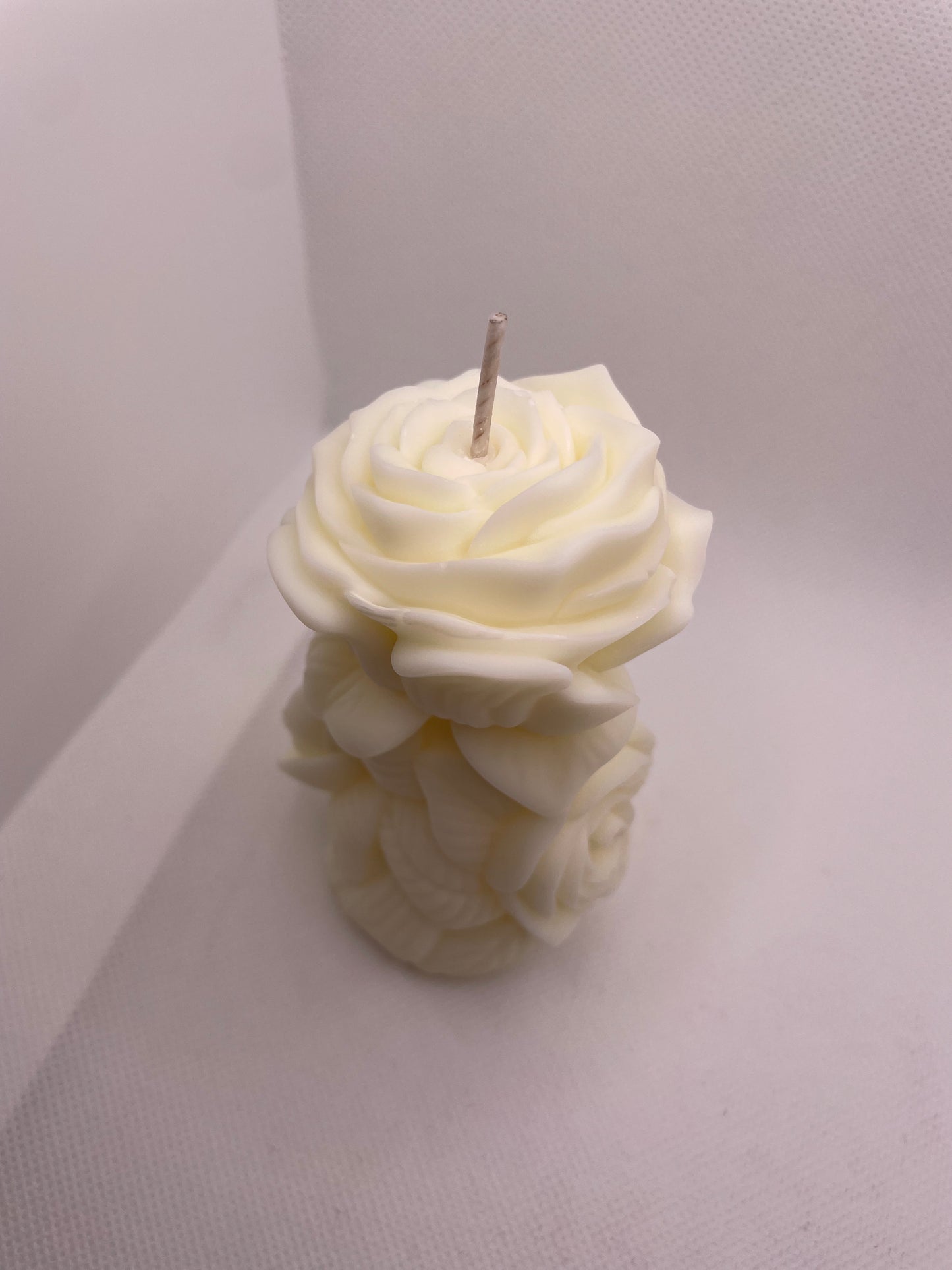 Everlasting Rose Pillar Candle | Decorative Soy Wax Floral Candle | Handmade Gift for Anniversaries & Special Occasions