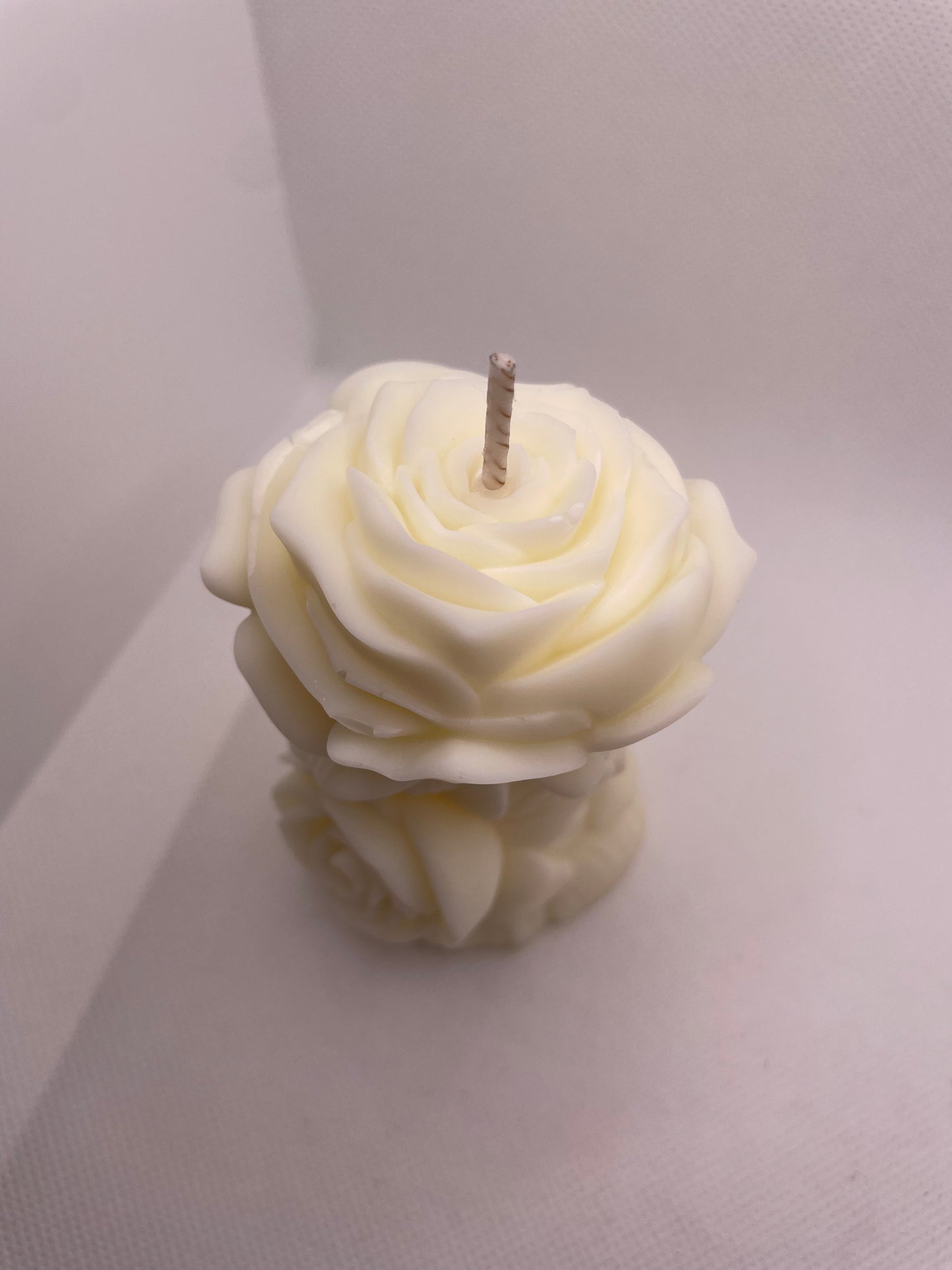 Everlasting Rose Pillar Candle | Decorative Soy Wax Floral Candle | Handmade Gift for Anniversaries & Special Occasions