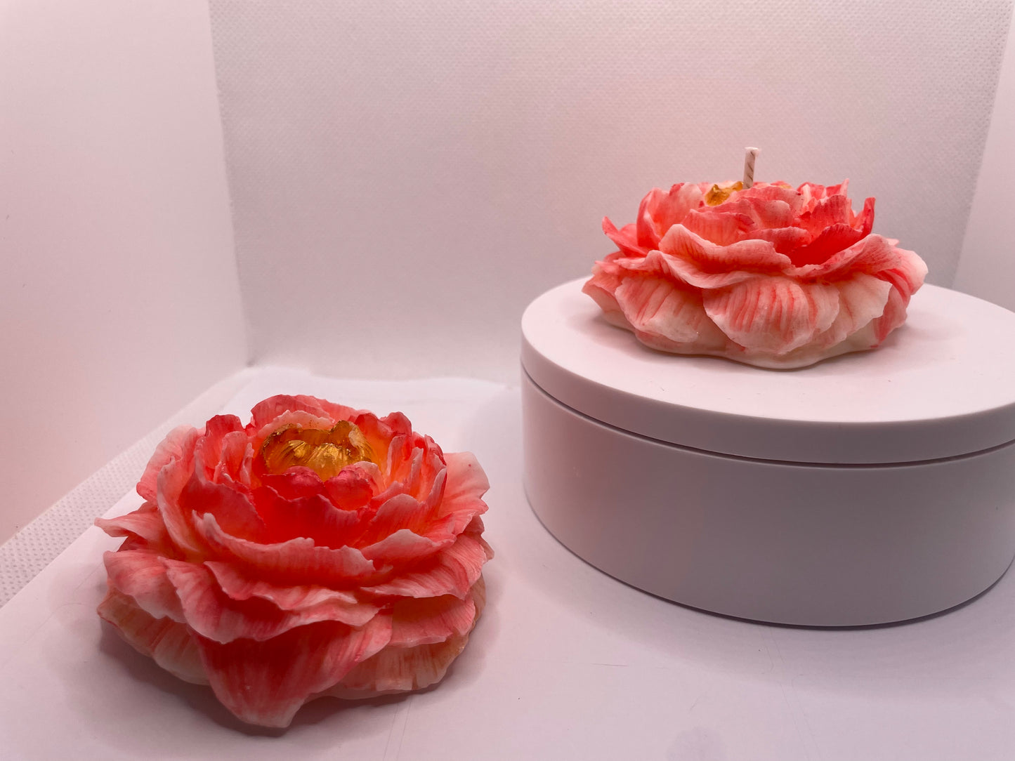 Peony Candle Pink & Gold