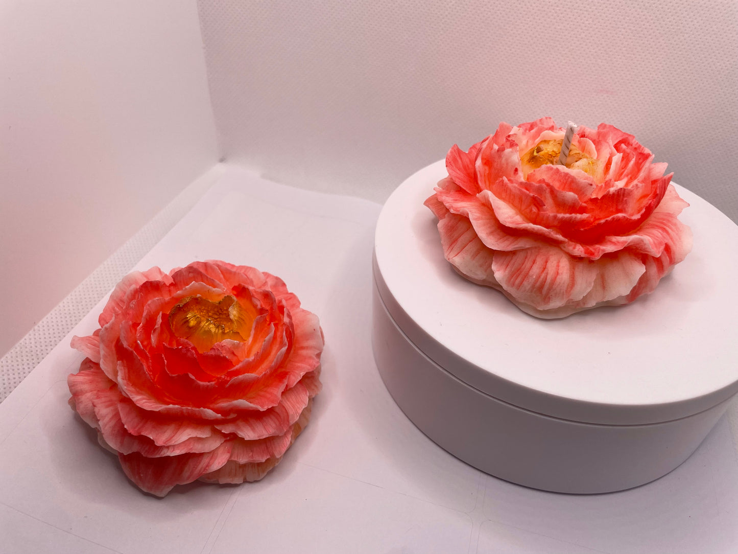 Peony Candle Pink & Gold