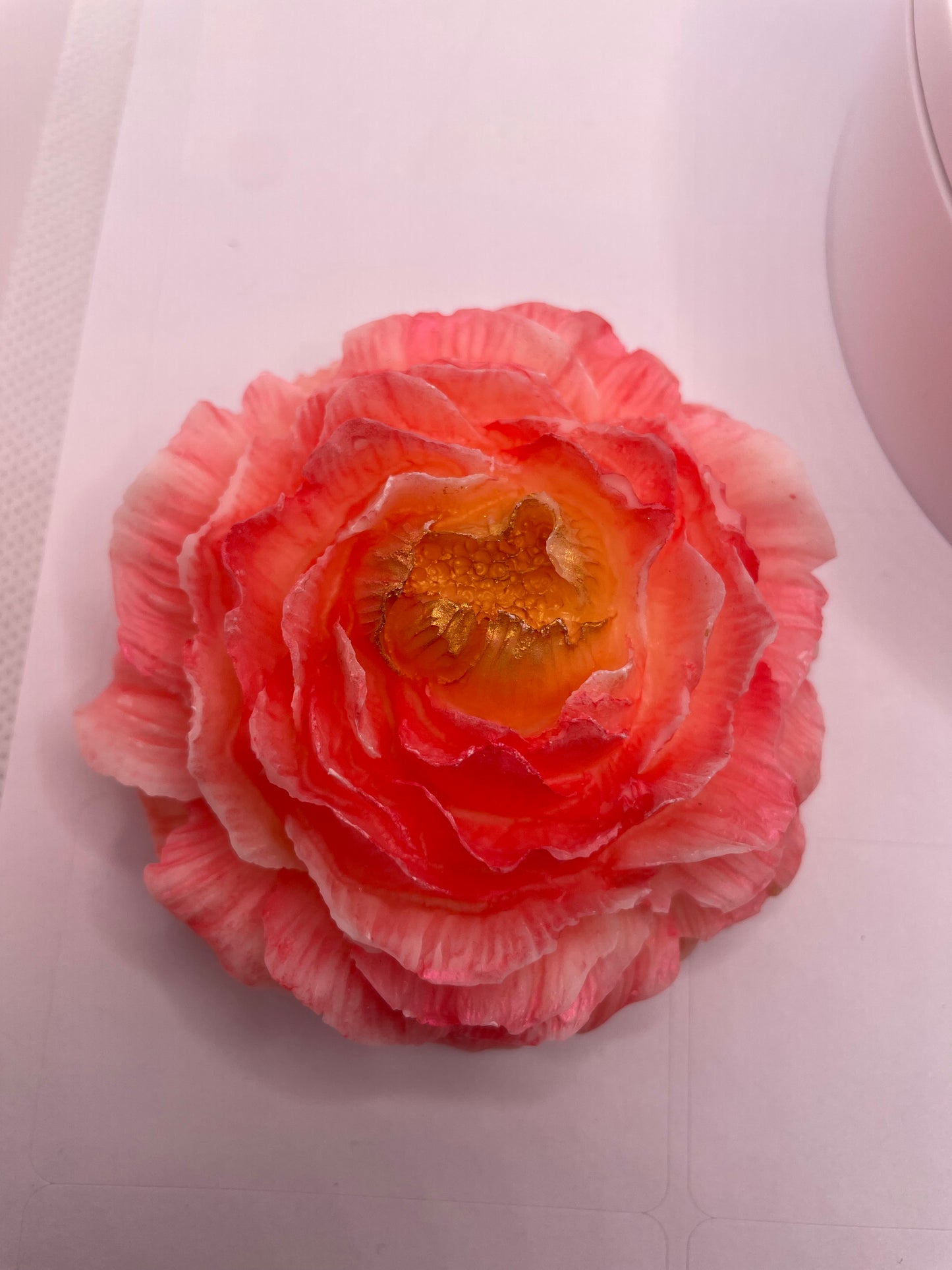 Peony Candle Pink & Gold
