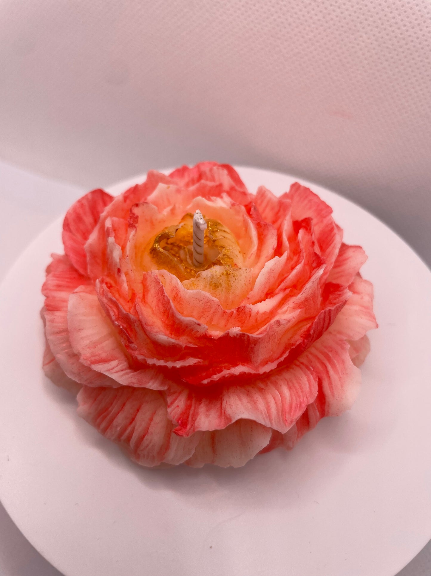 Peony Candle Pink & Gold