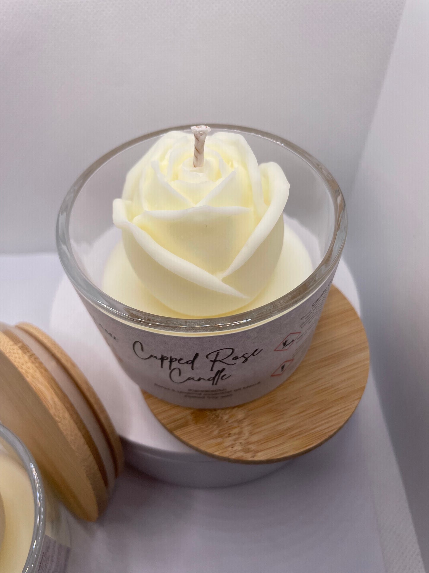 Cupped Rose Candle