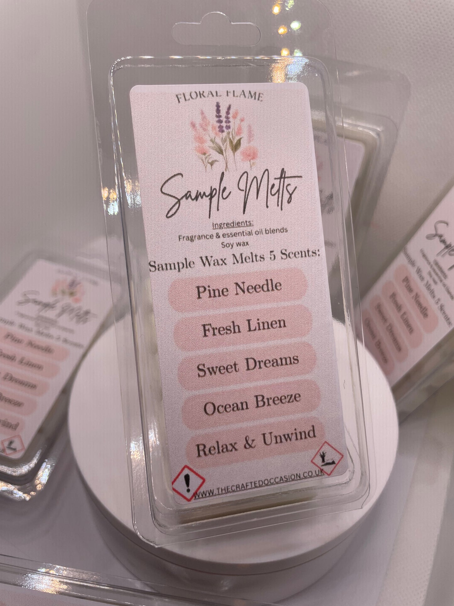 Sample Wax Melts – 5 Scent Collection (Clamshell)