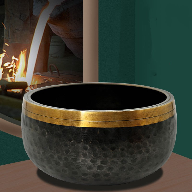 Klangschale aus Schwarzgold-Kupfer – Yoga- und Meditations-Klangtherapie