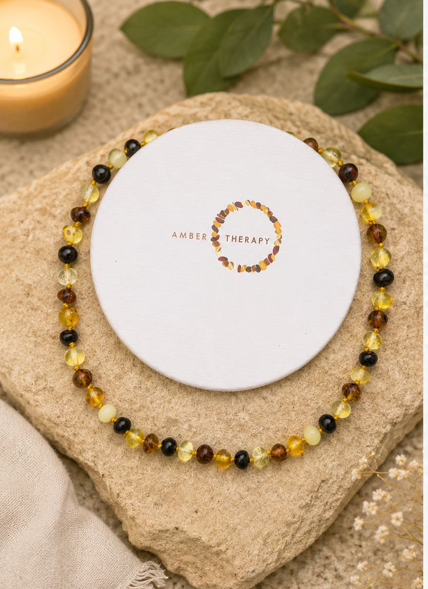 Multi Amber Necklace | Genuine Baltic Amber Necklace | Multi-Colour