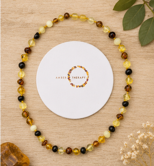 Multi Amber Necklace | Genuine Baltic Amber Necklace | Multi-Colour