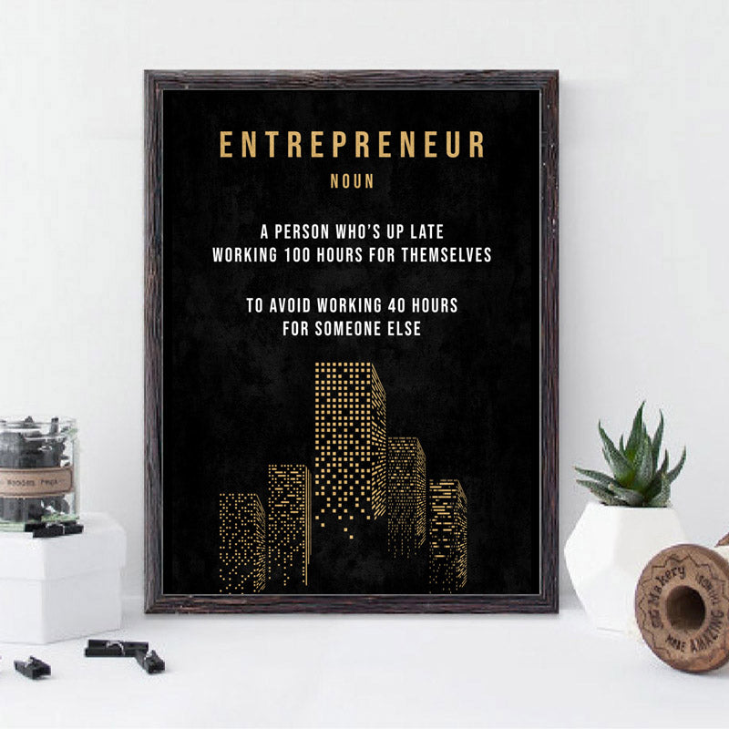 Success Mindset Canvas Print — Business Inspirational Quote Wall Art