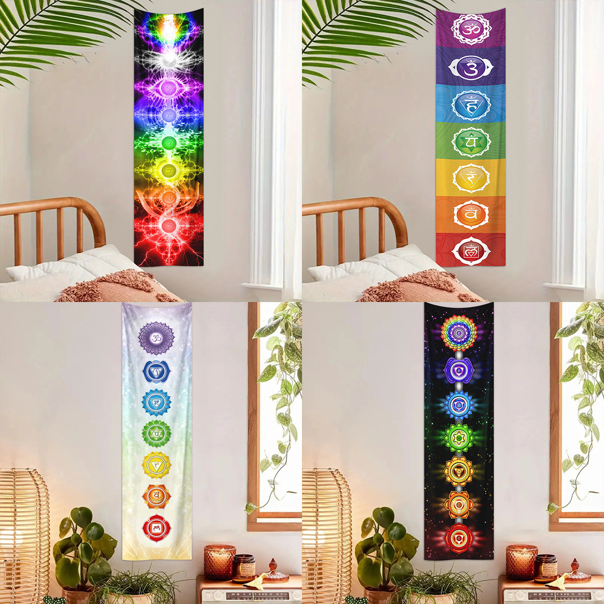Tapisserie de méditation géométrique – Tenture murale abstraite nordique